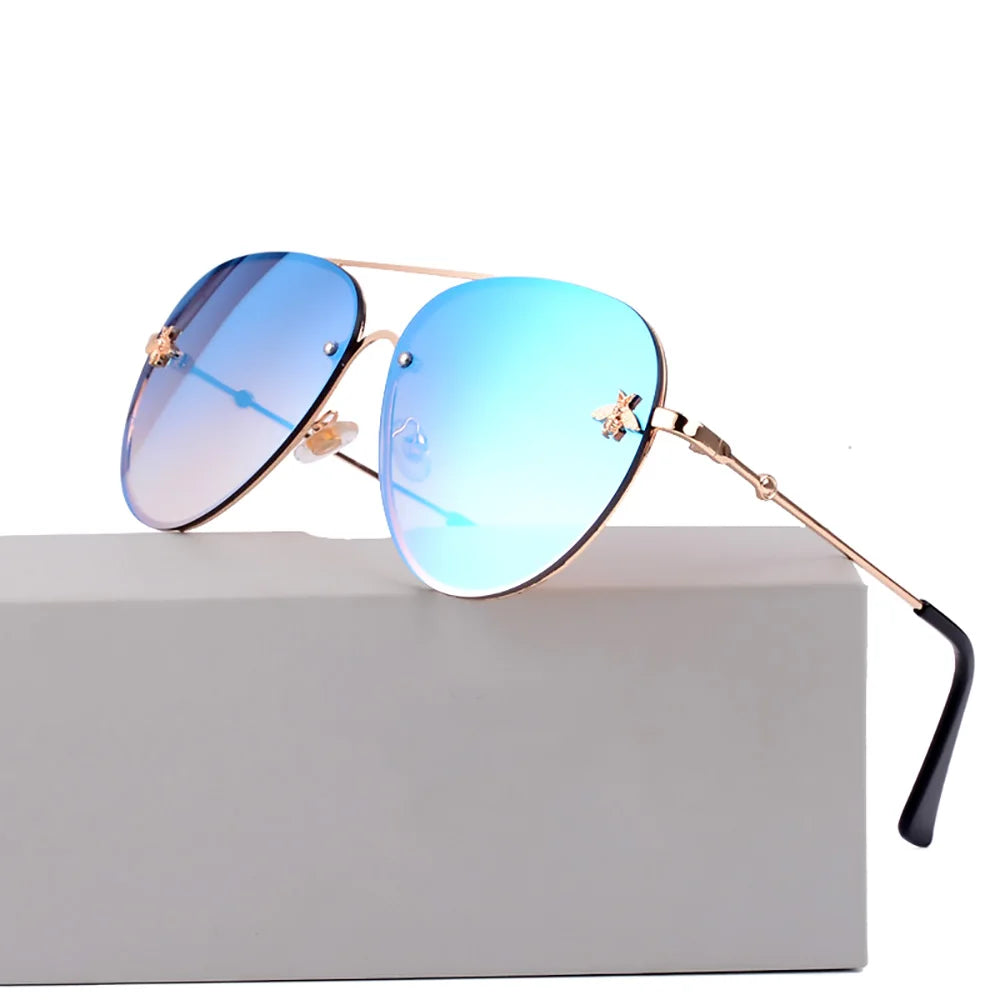 Bee Pilot Gradient Mirror Sunglasses