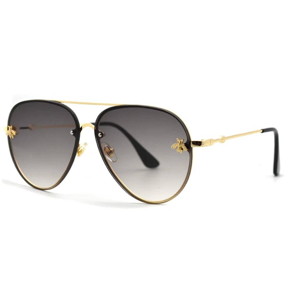Bee Pilot Gradient Mirror Sunglasses