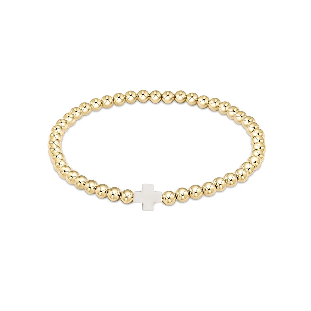 Gold Plated Cross Stackable Bracelet
