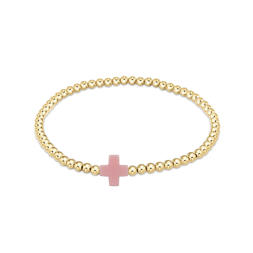 Gold Plated Cross Stackable Bracelet
