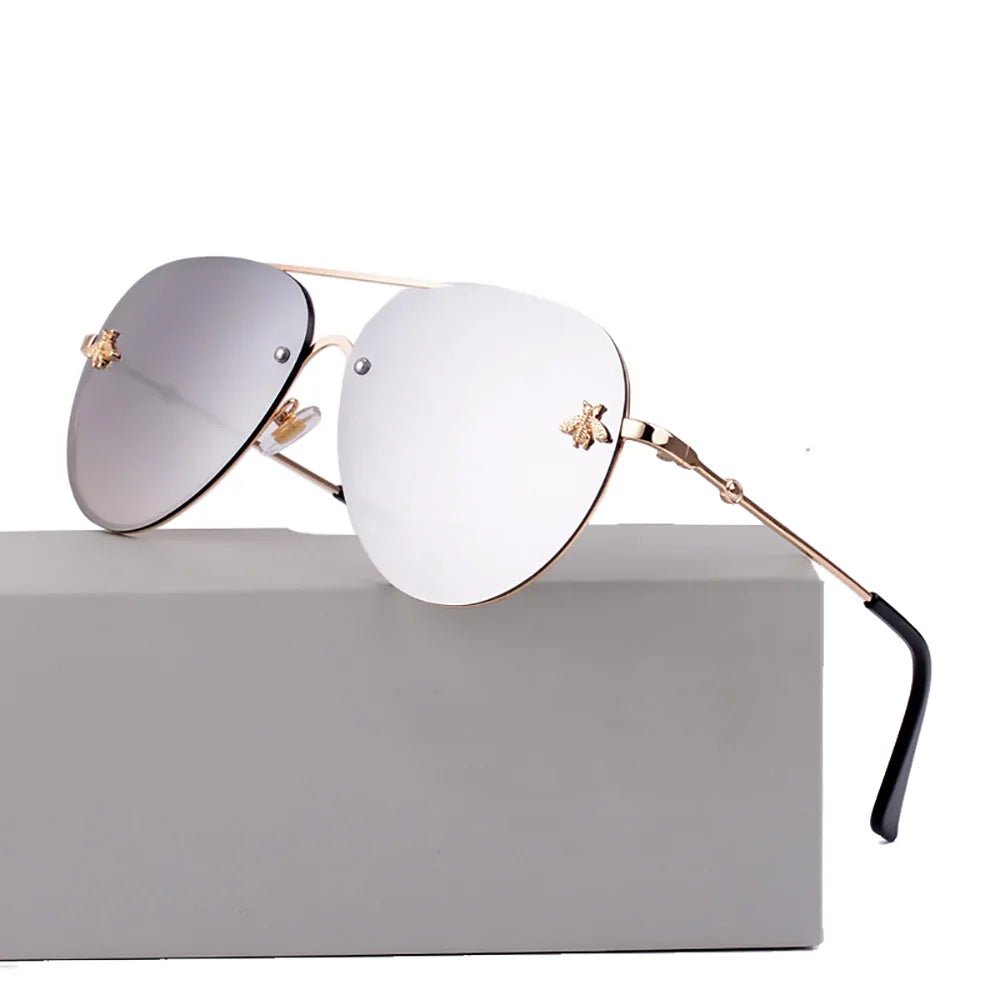 Bee Pilot Gradient Mirror Sunglasses