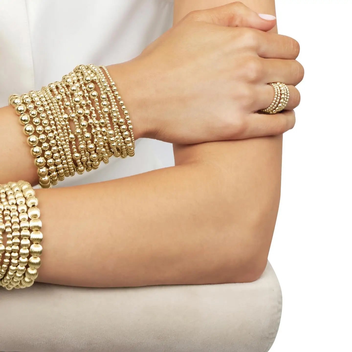 Gold Plated Cross Stackable Bracelet