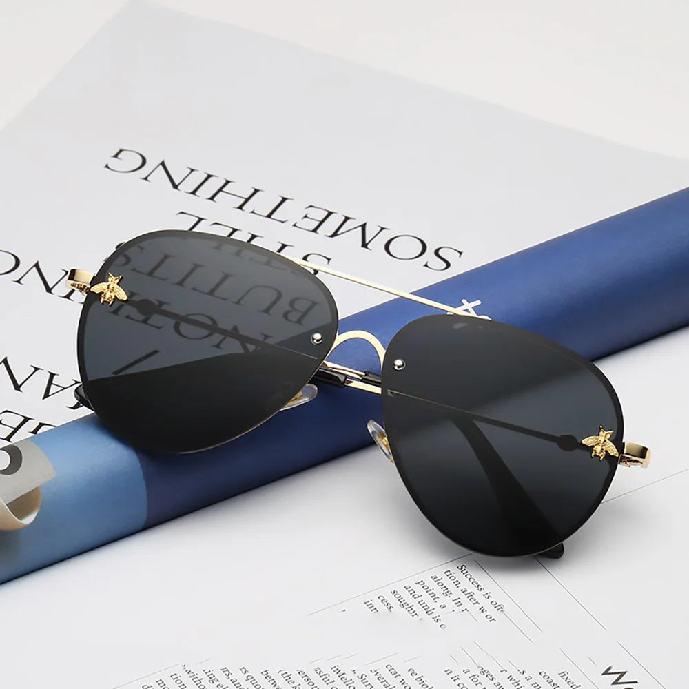 Bee Pilot Gradient Mirror Sunglasses