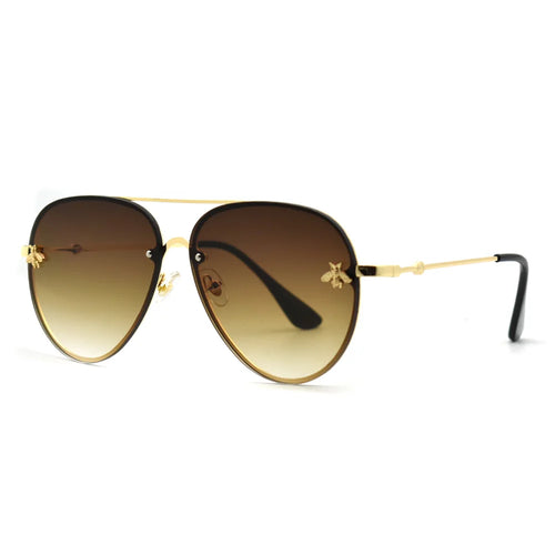 Bee Pilot Gradient Mirror Sunglasses