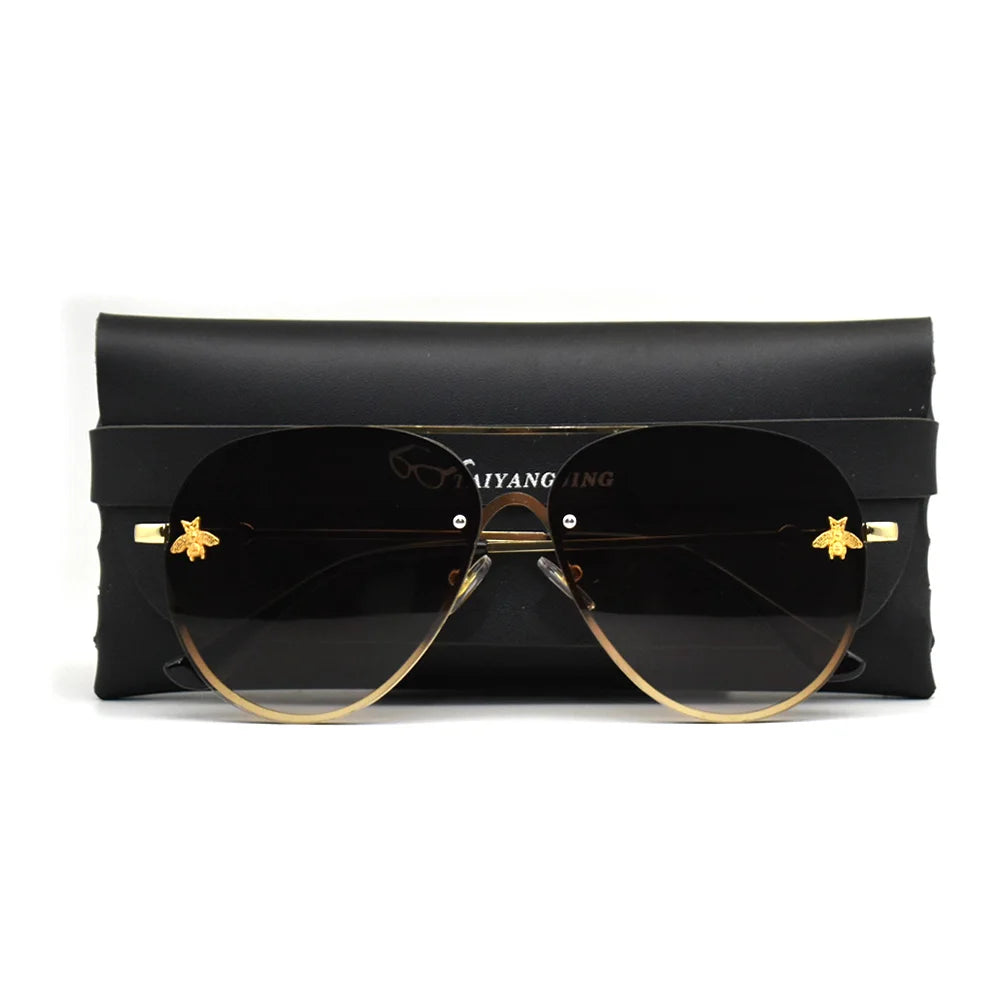 Bee Pilot Gradient Mirror Sunglasses